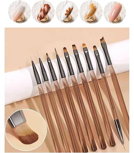 Mirage LOVABLE ネイルアート用筆セット Amazon | 12本 ジェルネイル 筆 セット キャップ付き ネイリスト 工房